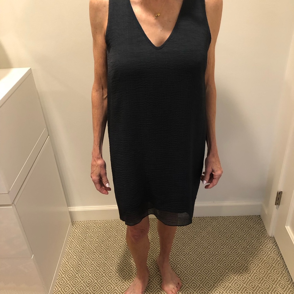 Helmut Lang Deep Blue V-Neck Dress